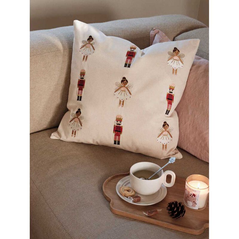 Broste Fairy Tale Cushion 50x50cm - Red/Off White image number 1